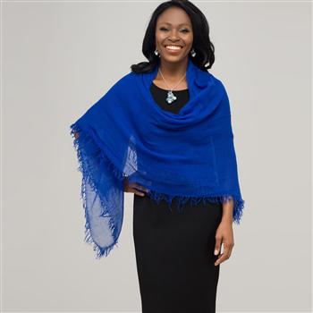 Solid Luxe Scarf x0083, Blue, large image number 0