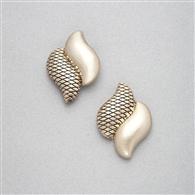 Gold Button Earring x0067