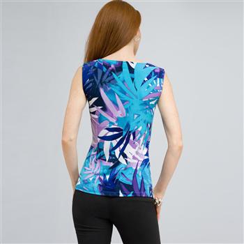 Drape Neck Tank with Knot Detail. x0018, Multi, large image number 1