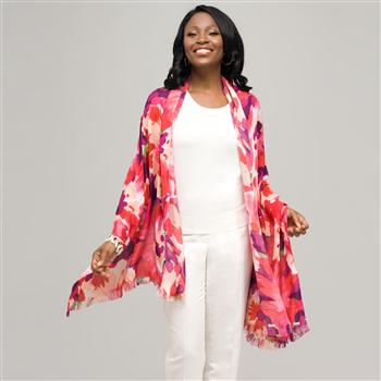 Floral Luxe Scarf x0094, Red, large image number 0