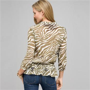 Animal Print Blouse x0056, Multi, large image number 1