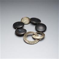 Worn Gold Stretch Bracelt x0031