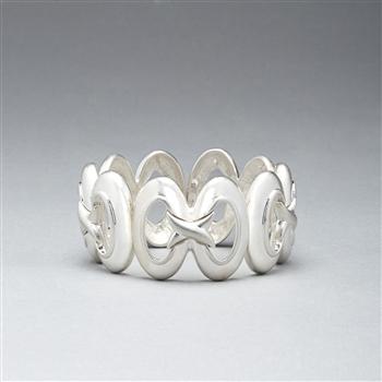 Infinity Stretch Worn Silver Bracelet x0029, Silver, large image number 0