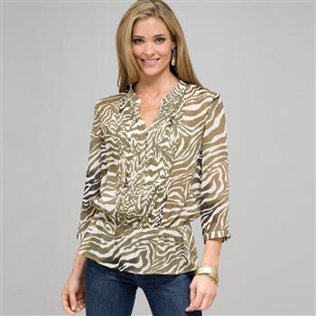 Animal Print Blouse x0056, Multi, large image number 0