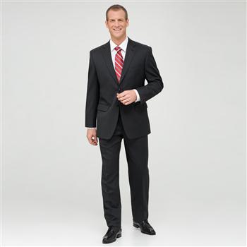 Charcoal Single Pleat Wool Suit x0043, Charcoal, large image number 0