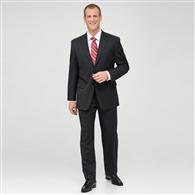 Charcoal Single Pleat Wool Suit x0045