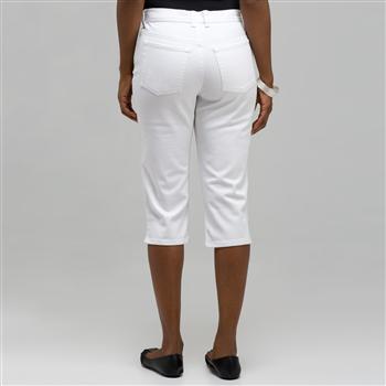 Classic Denim Straight Leg Capri (Plus) x0061, Porcelain, large image number 1