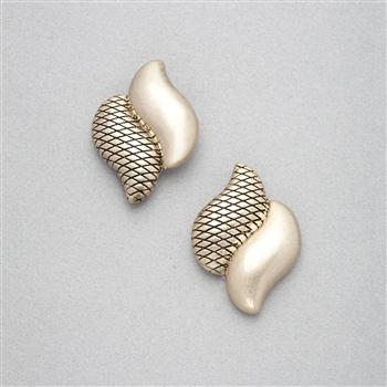 Gold Button Earring x0067, Gold, large image number 0