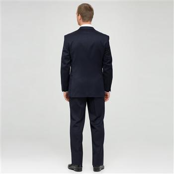 Navy Single Pleat Wool Suit x0013, Navy, large image number 1