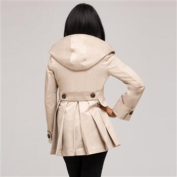 Hooded Trench Coat x0051, Flax, large image number 1